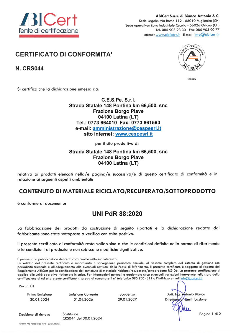 certificato abicert cespe